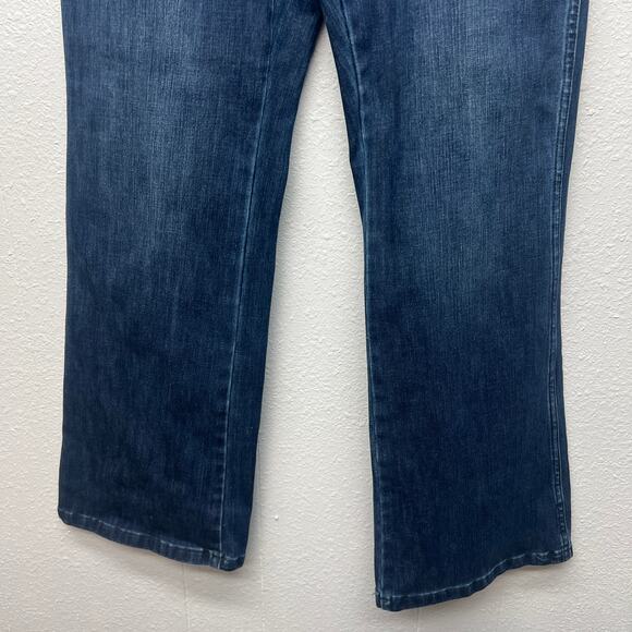 Soft Surroundings Pull On Elastic Waist Dark Wash Womens Pants Jeans Size Medium - Picture 5 of 13